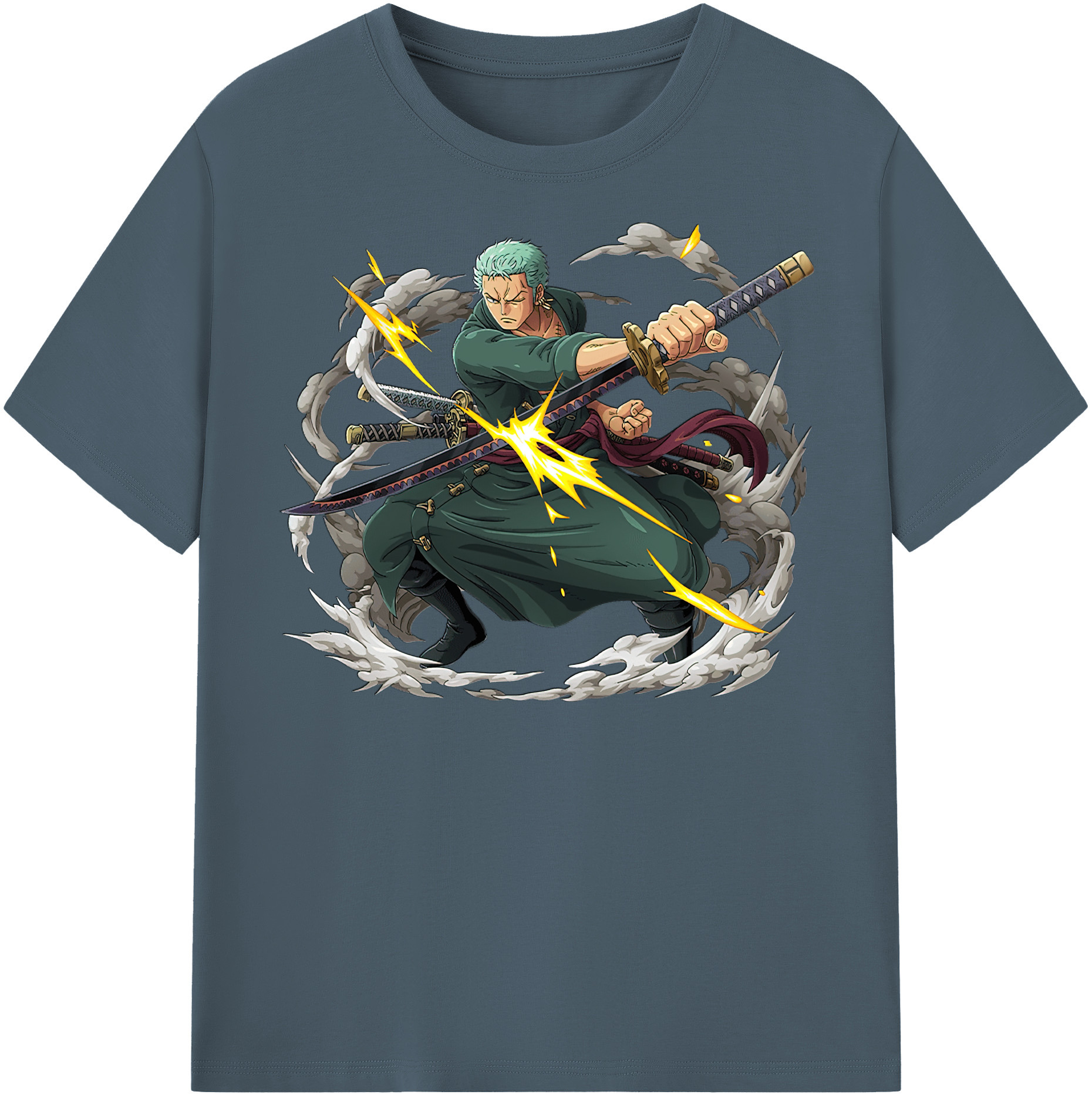 ワンピース ロロノア・ゾロ ONE PIECE Roronoa Zoro 綿100％半袖Tシャツ（フロントプリント）